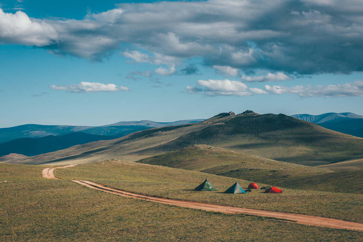 Camping on hill