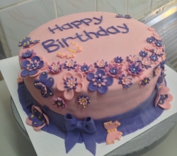 Cake birthday fondant 2